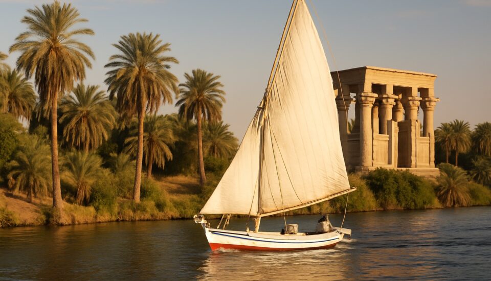 Rundreise in Ägypten – Feluke am Nil mit Tempel